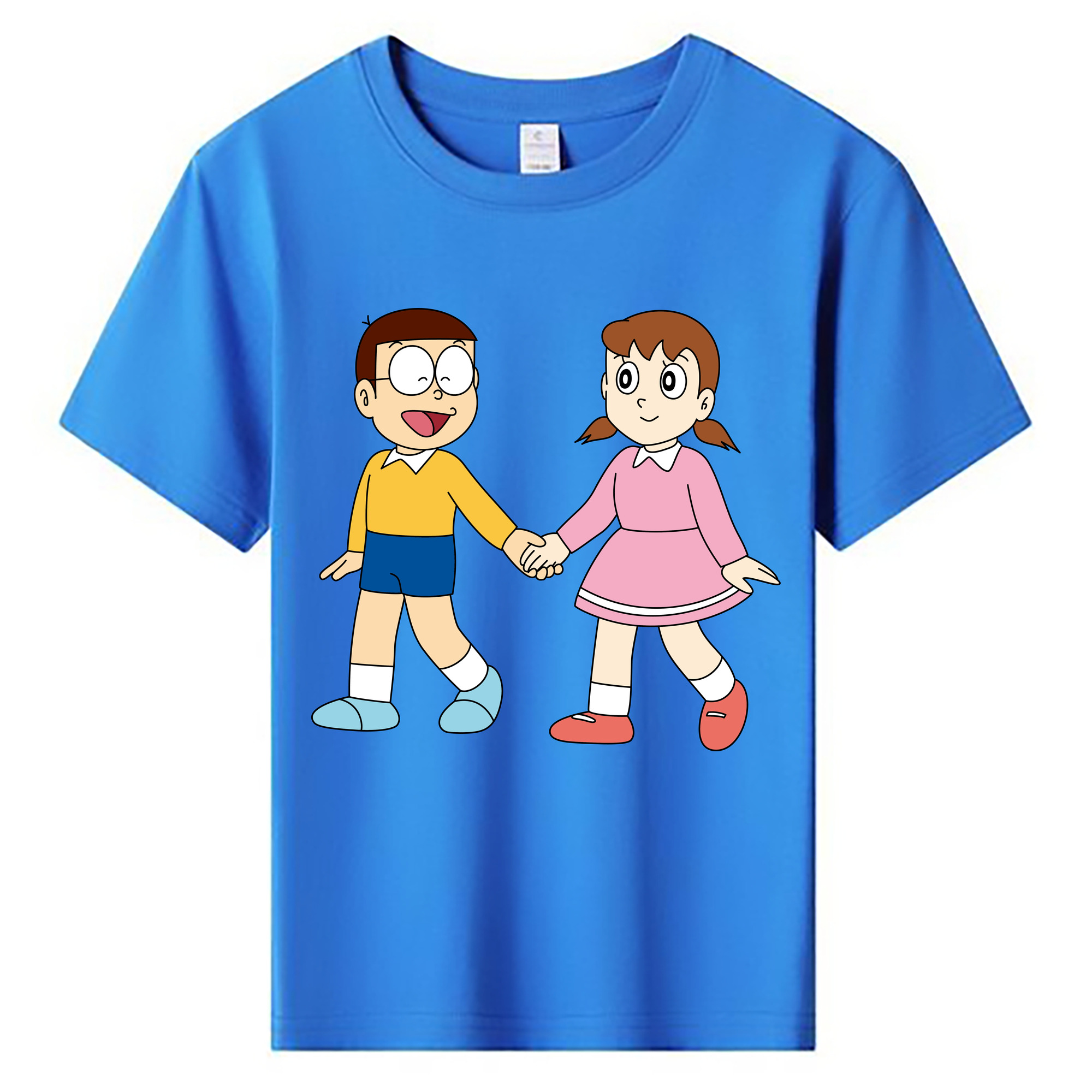 （画像用） ドラえもん 野比 のび太 Doraemon Nobita Nobi 綿100％キッズTシャツ（フロントプリント）